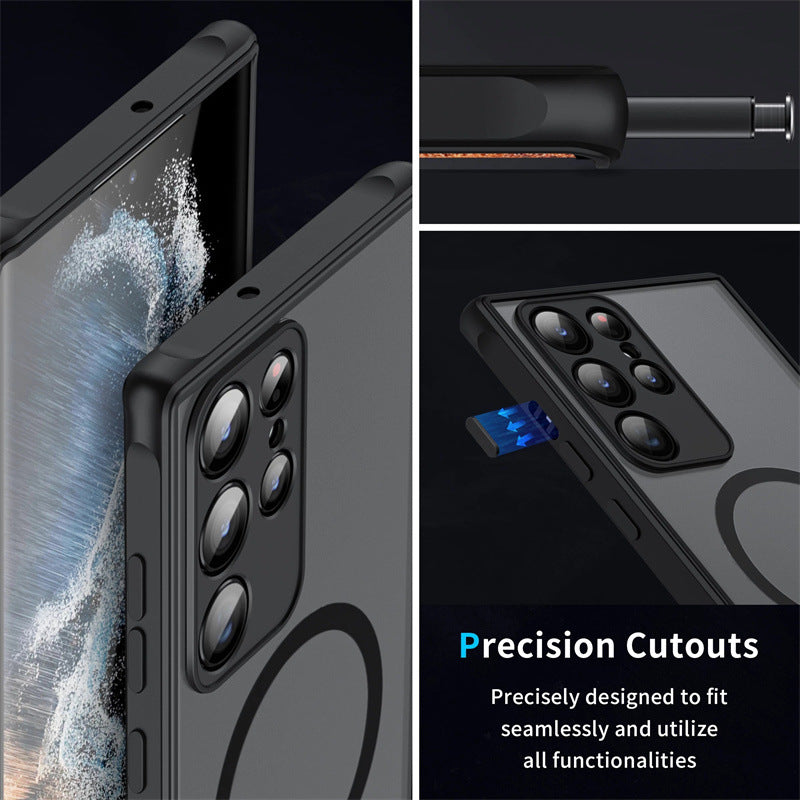 For Samsung Galaxy S24 Plus Ultra Shockproof Matte MagSafe Magnetic Case Cover