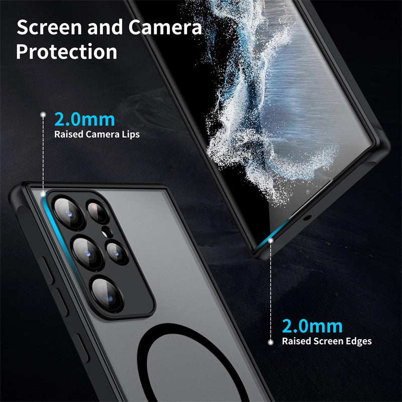 For Samsung Galaxy S24 Plus Ultra Shockproof Matte MagSafe Magnetic Case Cover