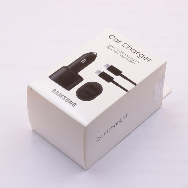 Samsung Super Fast Dual Port( 45W & 15W) car charger For galaxy S22 S23 S24 S25