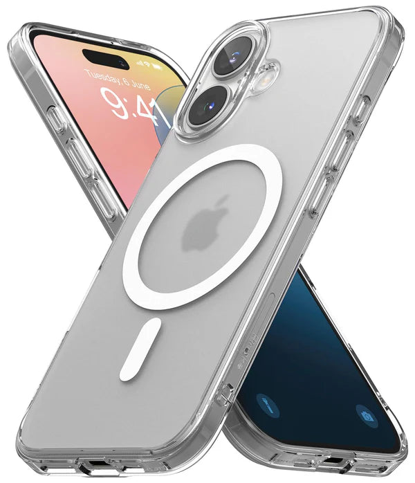 Shockproof Magnetic Magsafe clear Acrylic case for iPhone 16, PRO, Pro Max, Plus